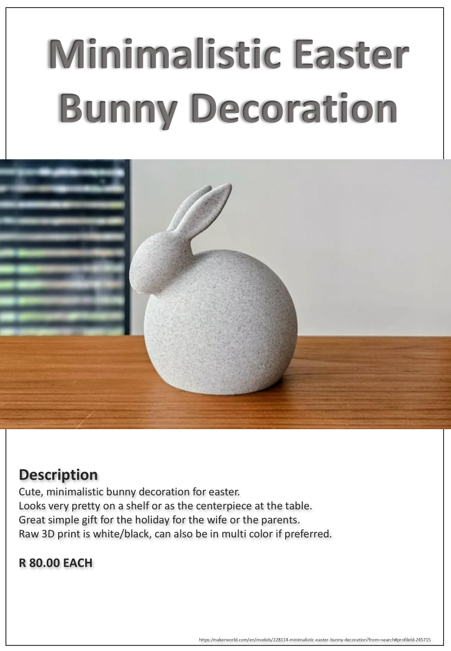 Minimalistic Easter Bunny